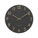 One Six Eight London Jones Silent Wall Clock Charcoal 30cm
