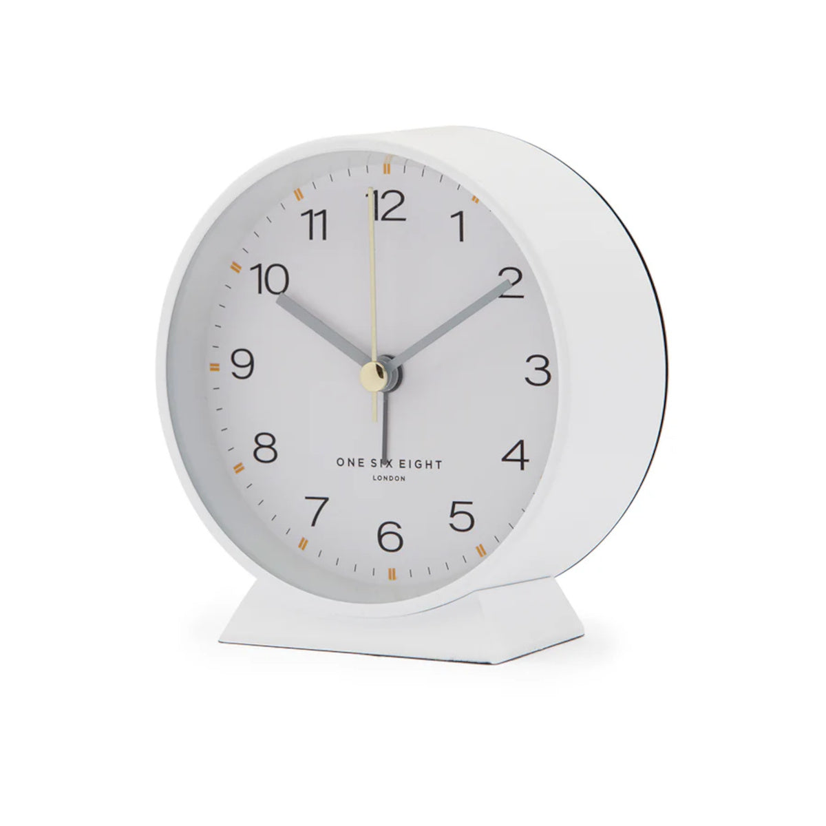 One Six Eight London Hayley Round Alarm Clock White | Minimax