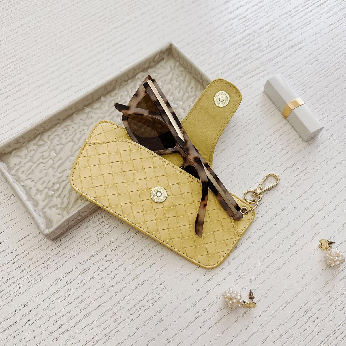 Louenhide Skittle Sunglass Case Woven Butter Yellow | Minimax