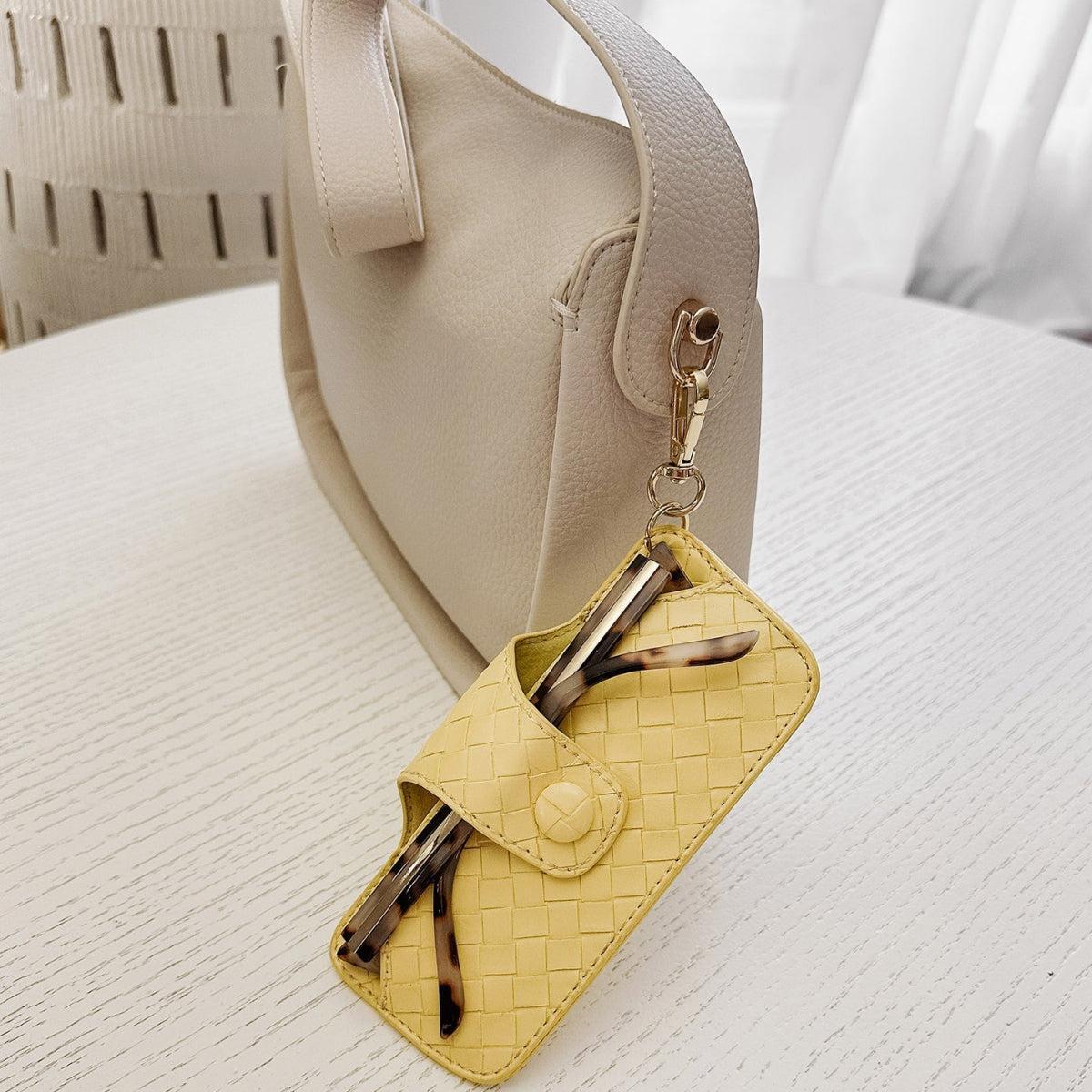 Louenhide Skittle Sunglass Case Woven Butter Yellow | Minimax