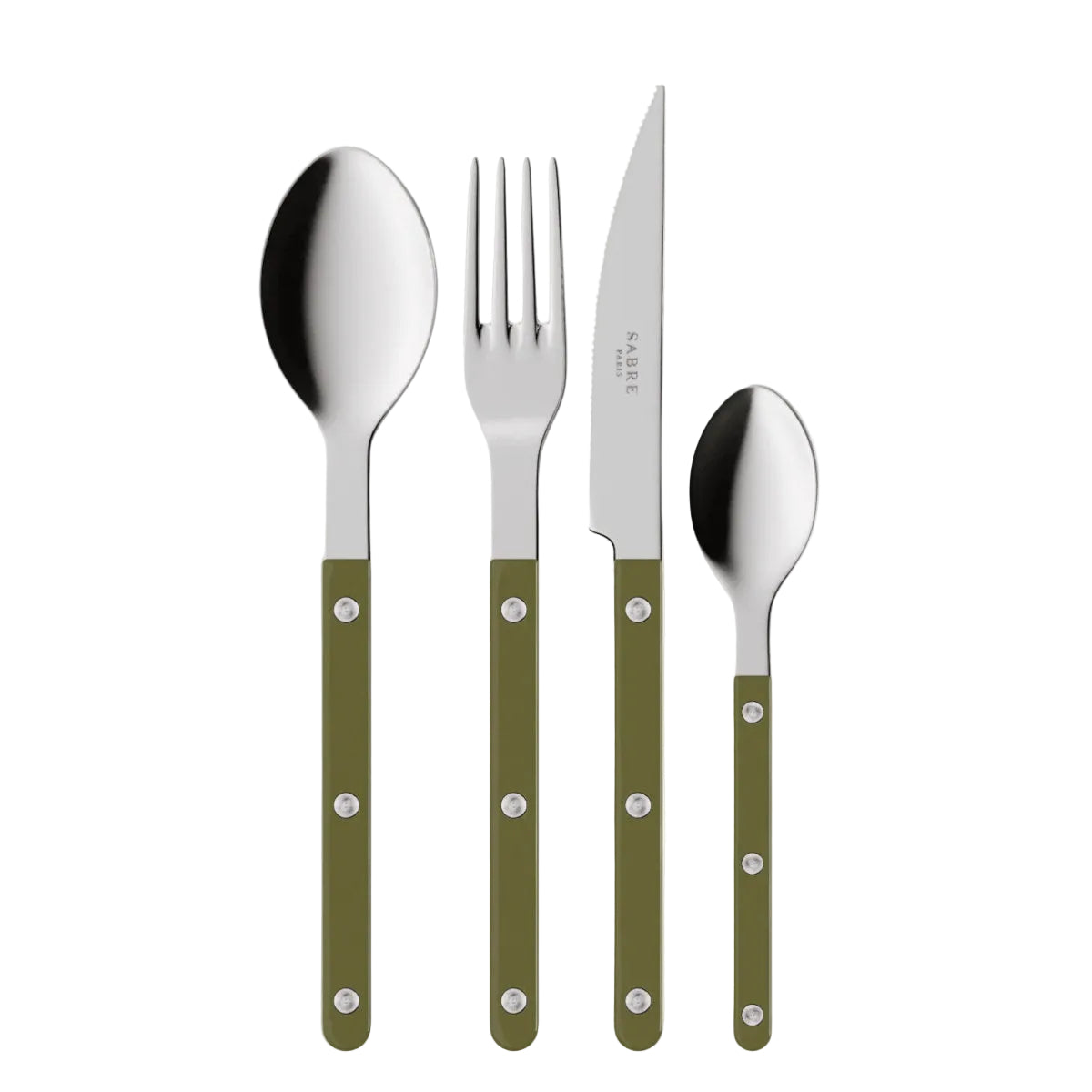 Sabre Paris Bistrot Solid, Cutlery Set Green fern 4 pc | Minimax