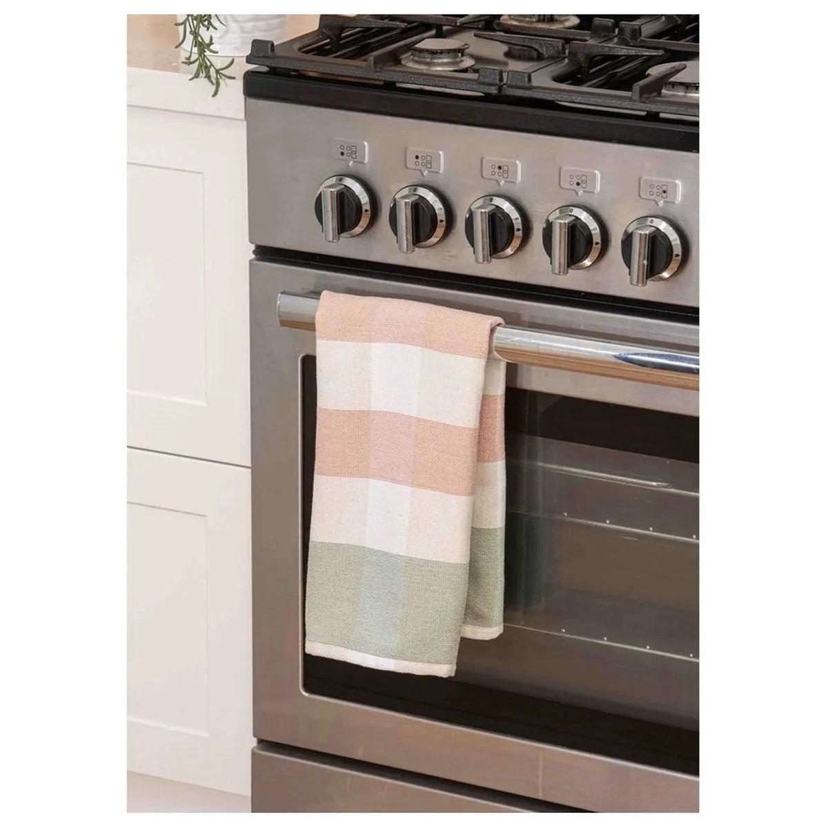 Ladelle Bailie Terry Tea Towel Pink Set of 2 | Minimax - put in the oven