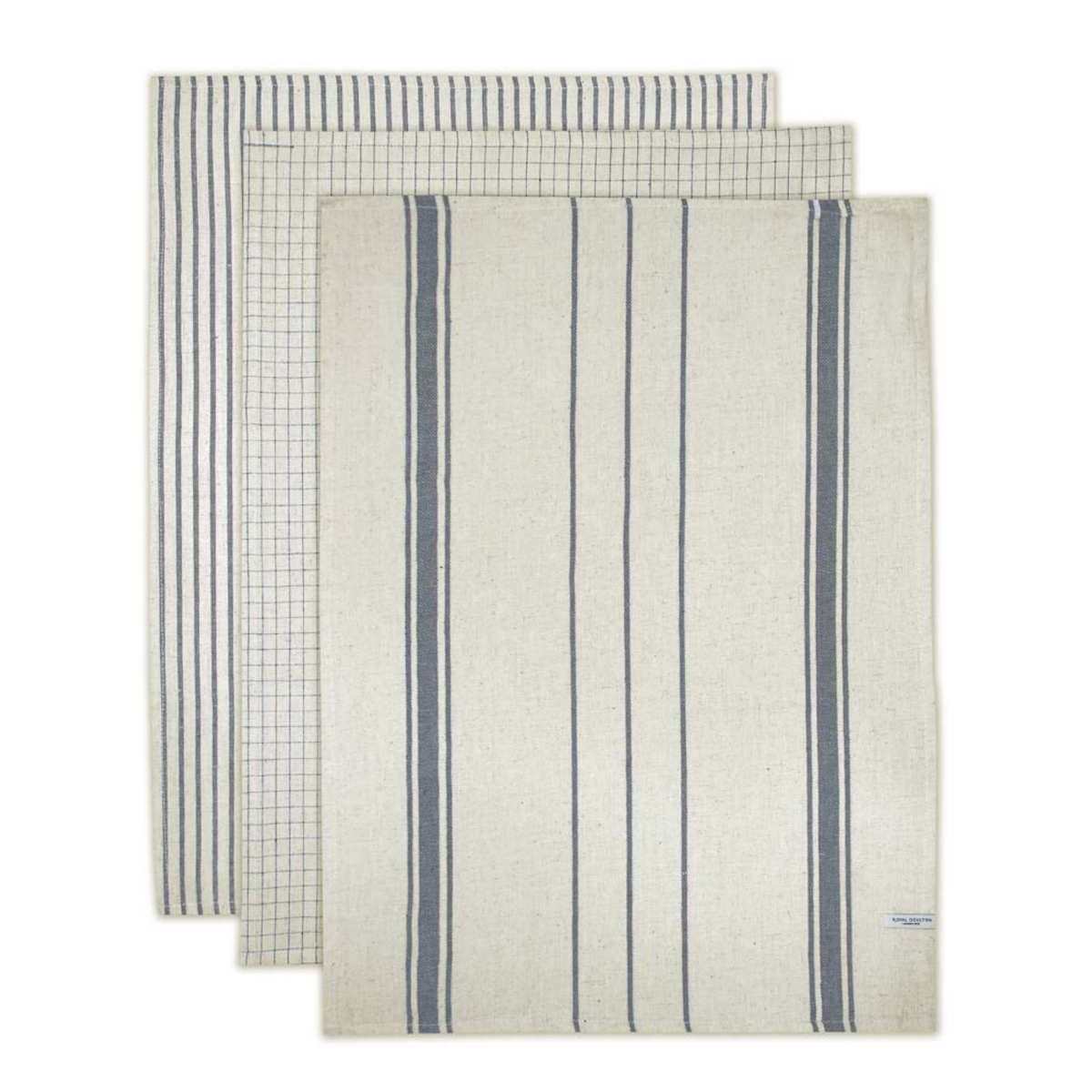 Royal Doulton Urban Dining Woven Stripe Tea Towels Set 3 Piece | Minimax