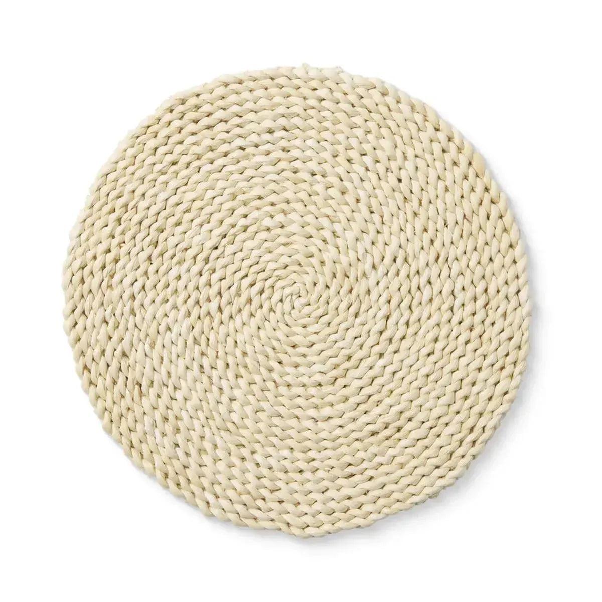 Madras Link Braid Maize Natural Table Mat 33cm
