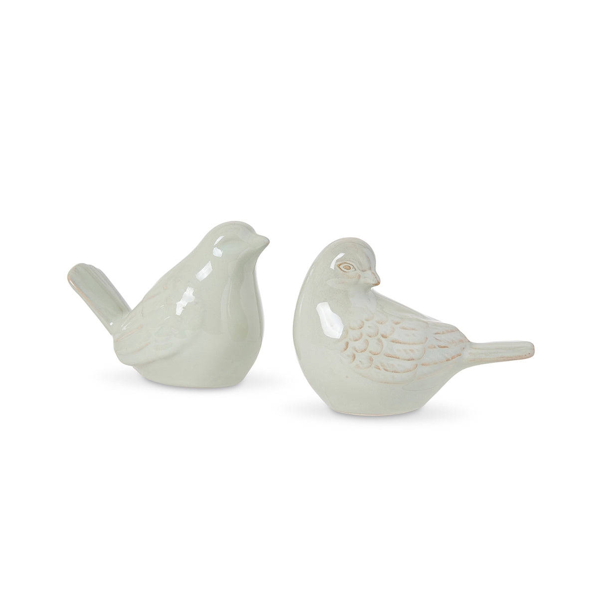 Madras Link Ceramic Bird Decor Light Green Set of 2