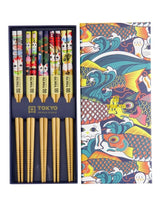 Tokyo Design Lucky And Koinobori Chopstick Giftset 5 Piece in Assorted | Minimax