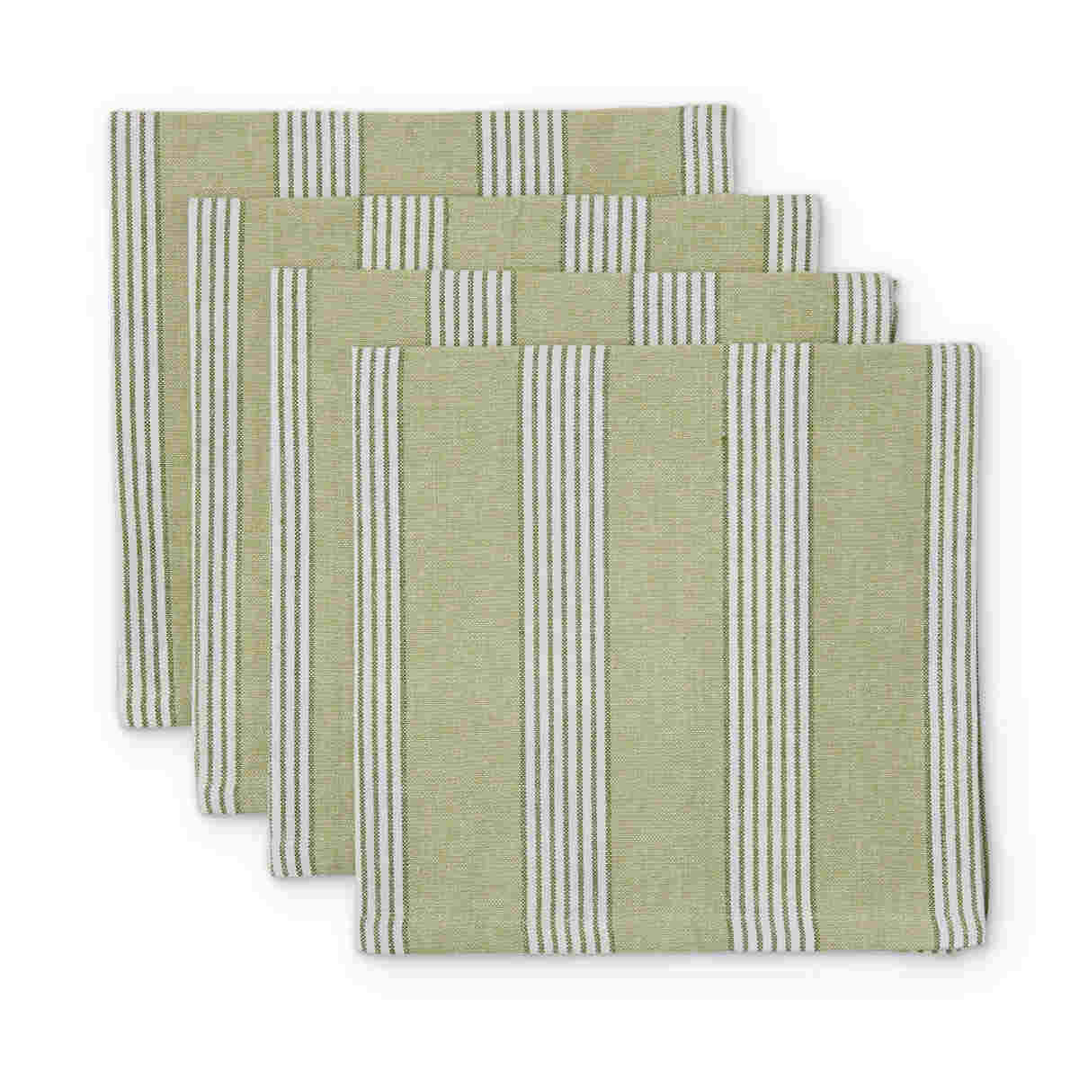 Madras Link Catania Green Stripe Napkin Set of 4 | Minimax