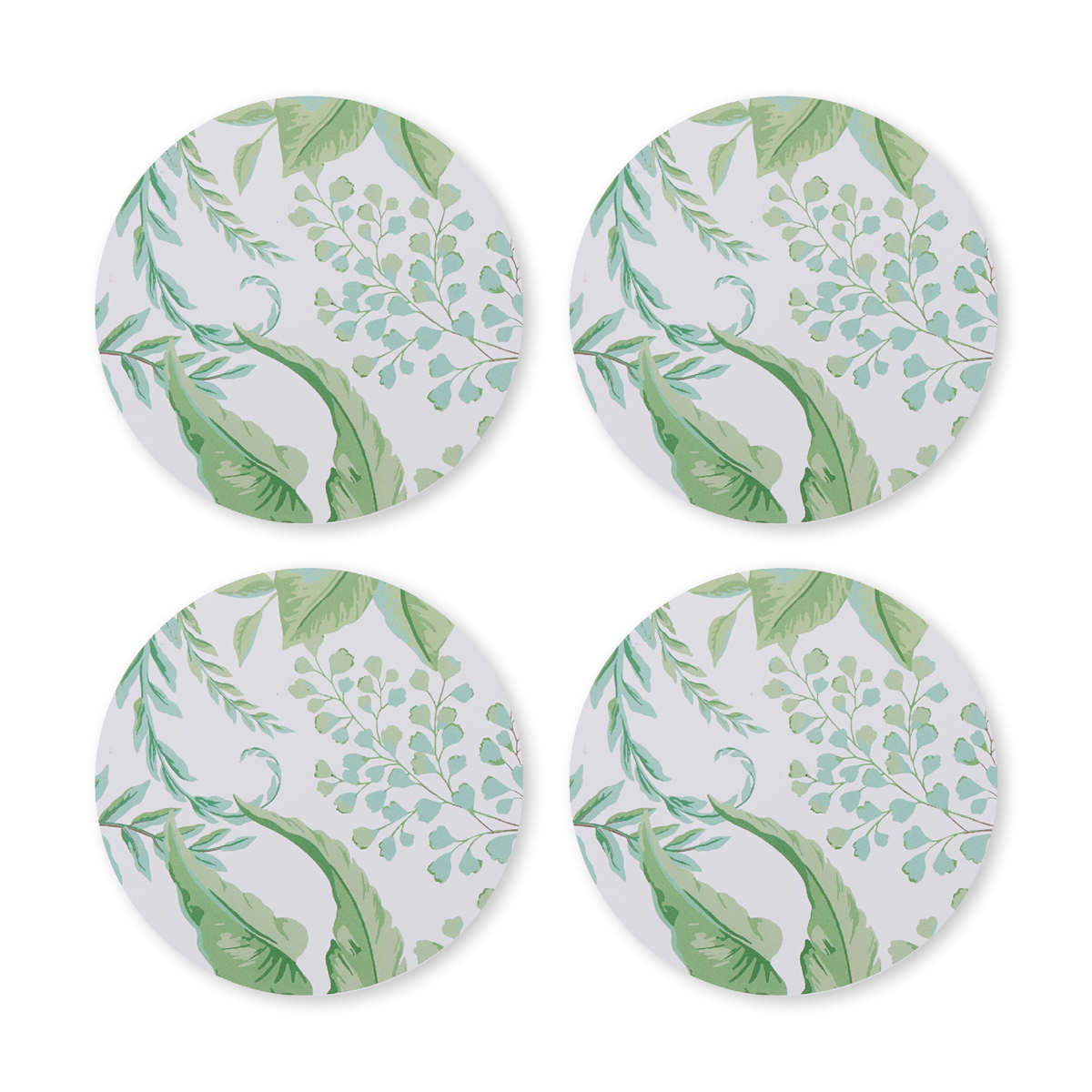Madras Link Fern Round Coaster Set of 4