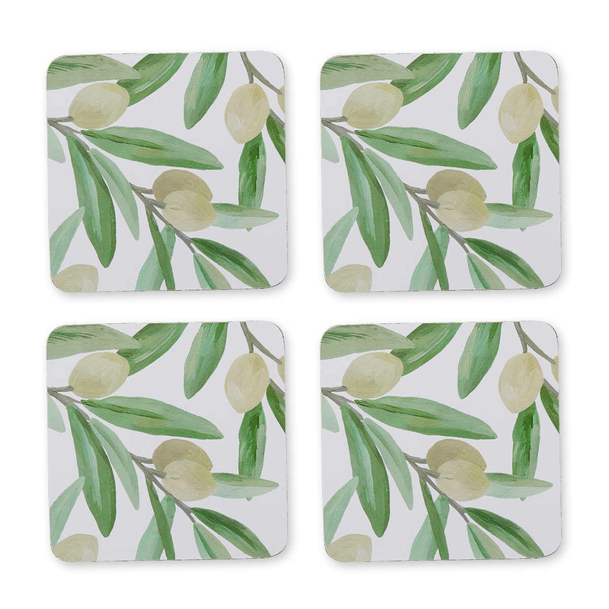 Madras Link Sicilian Olive Coaster Set of 4