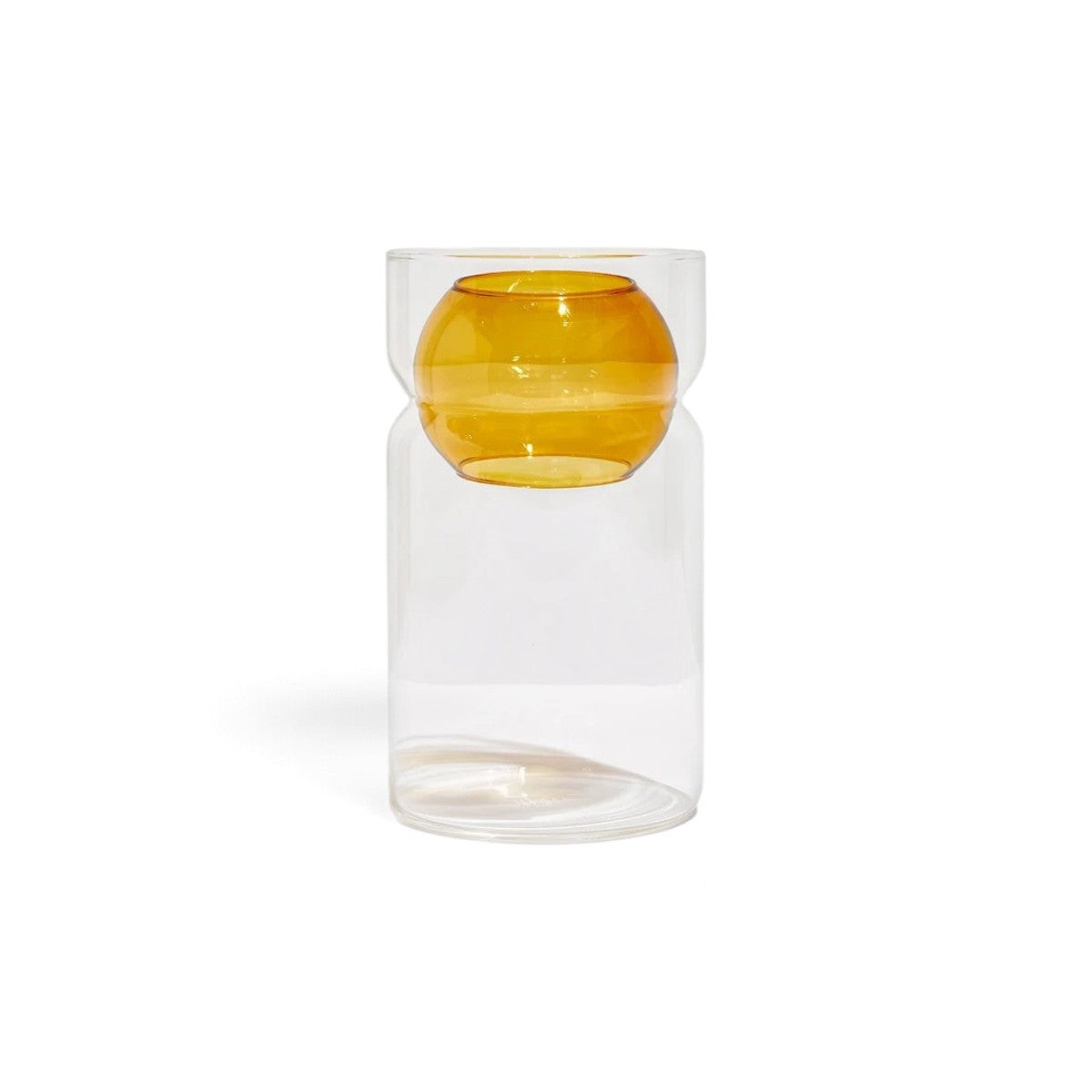 Fazeek Balance Vase Clear Amber 22cm