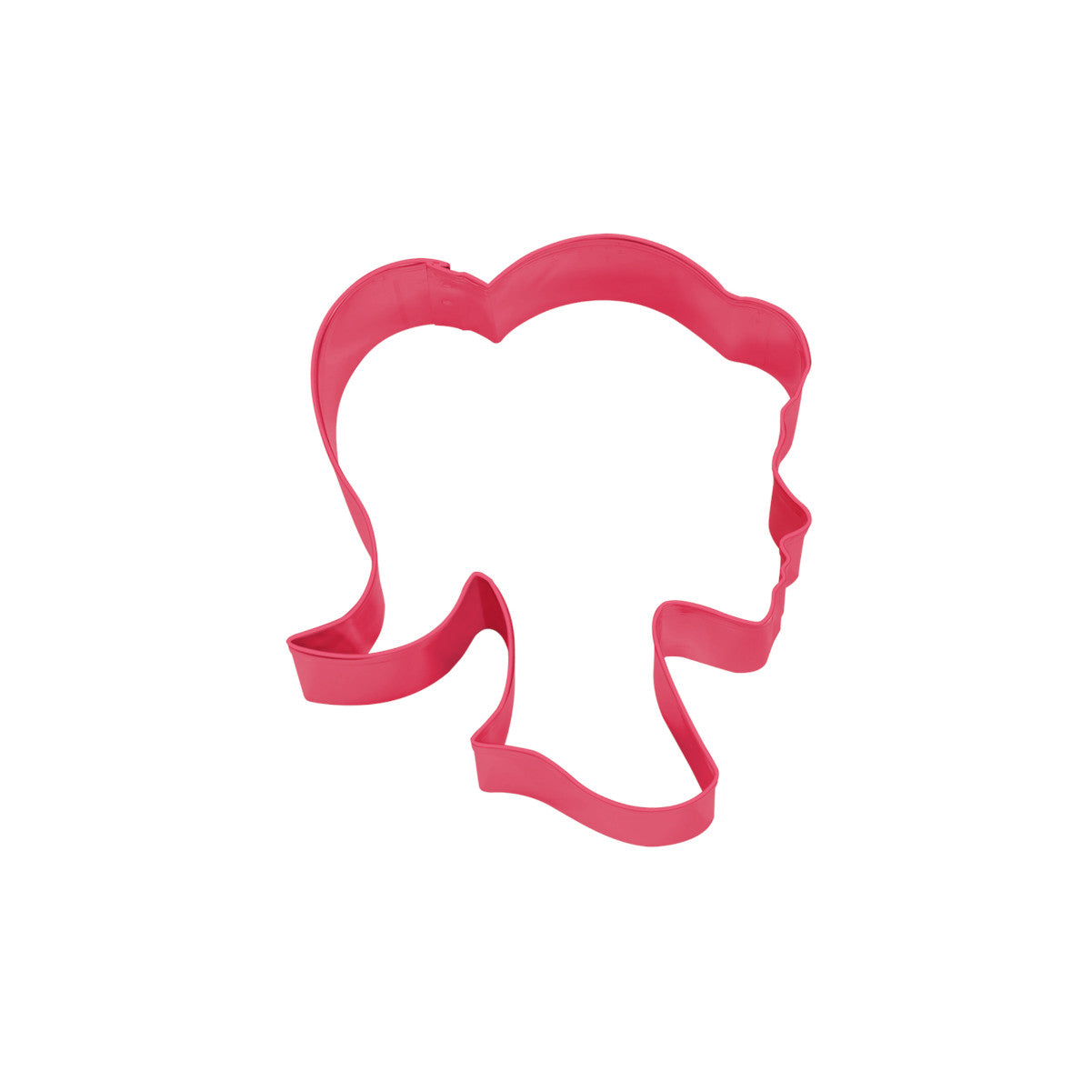 R&M Doll Head Cookie Cutter Fuchsia 9cm