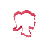 R&M Doll Head Cookie Cutter Fuchsia 9cm