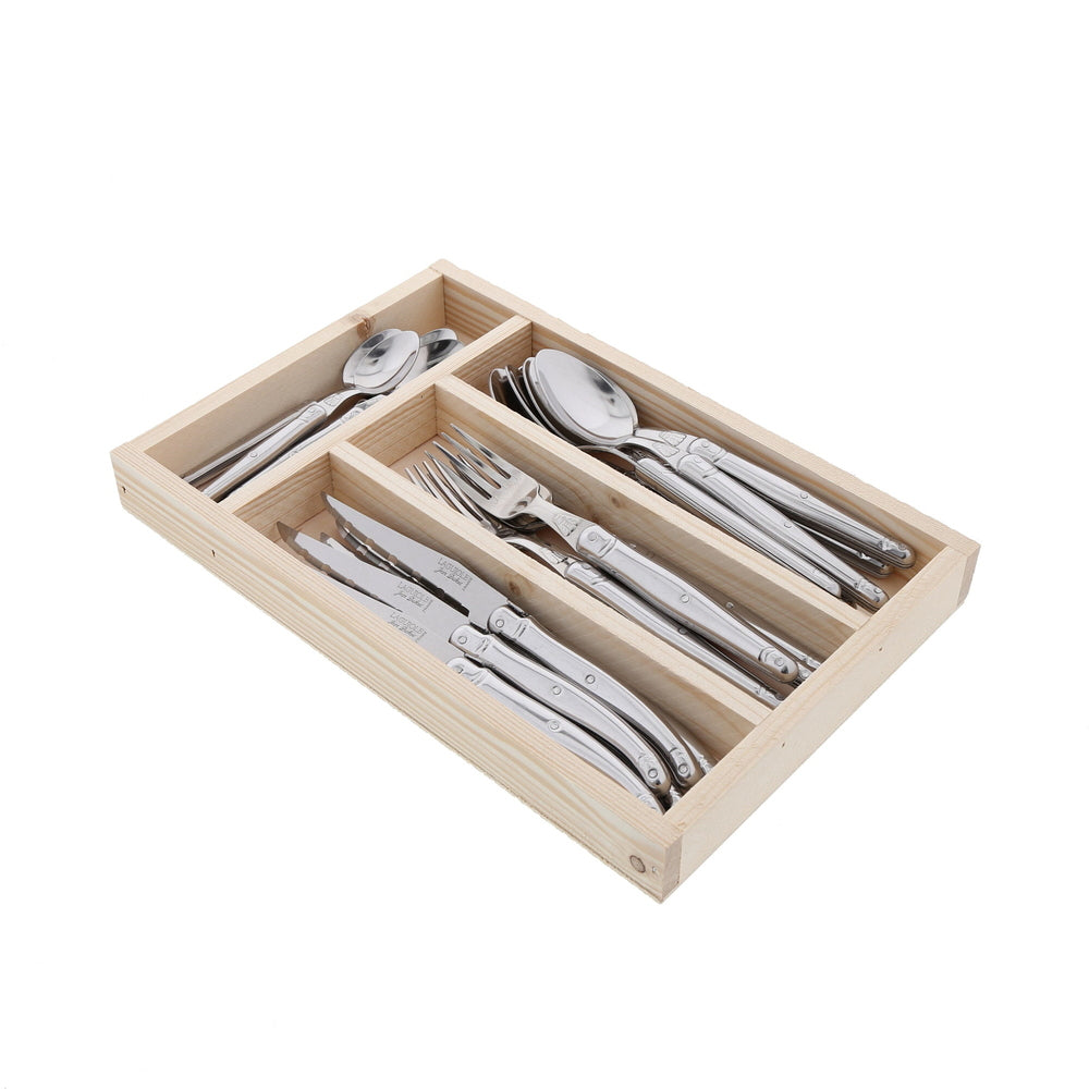 Jean Dubost Laguiole Simplicite Cutlery Set Stainless Steel 24 Piece