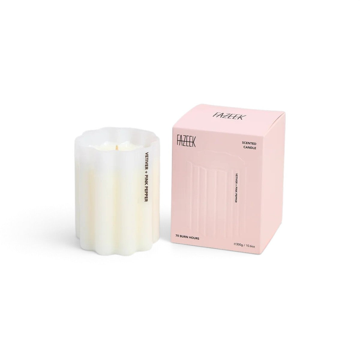Fazeek Vetiver Pink Pepper Wave Candle 300g