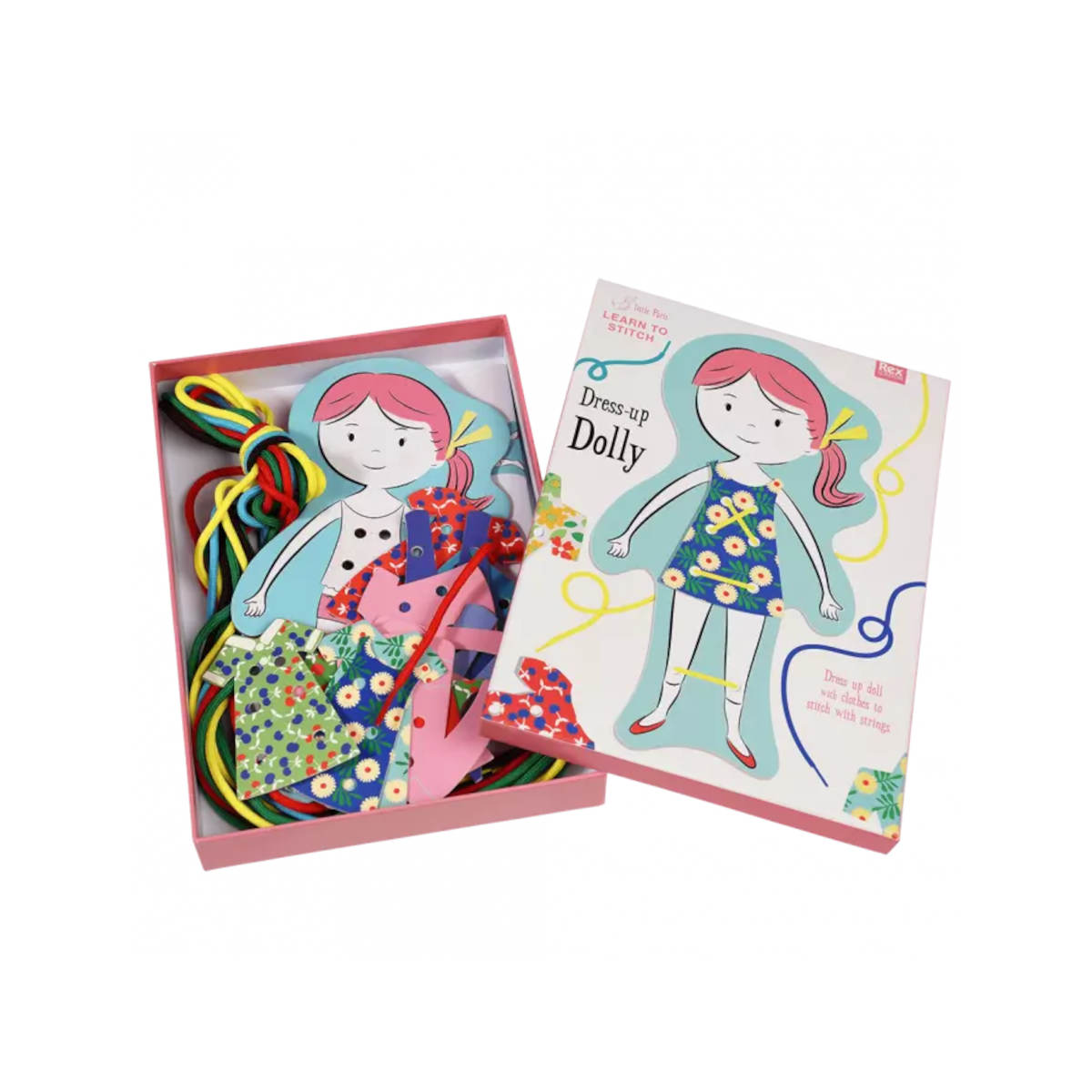 Rex London Children's Cardboard Stitching Kit Dress-up Dolly | Minimax