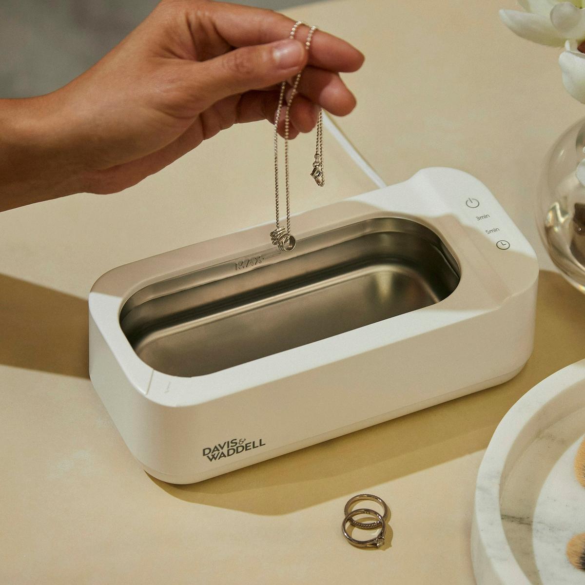 Davis & Waddell Electric Ultrasonic Cleaner 400ml White 20.2x9.6x6.6cm