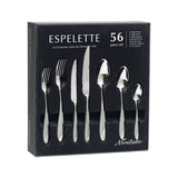 Noritake Espelette 18/10 Stainless Steel Cutlery Set 56 Piece