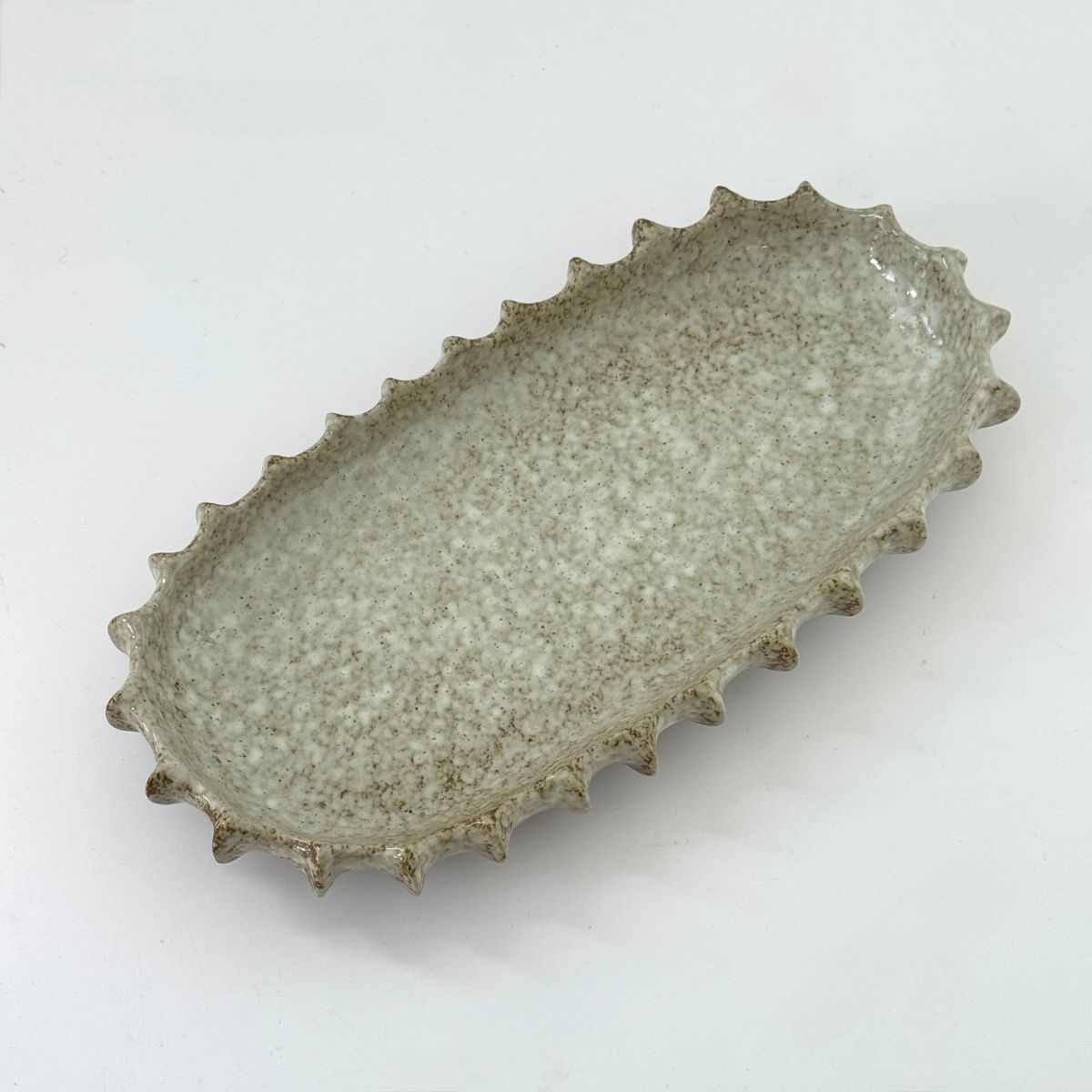 Assemble Gaia Ceramic Platter Natural 16×33cm | Minimax