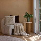 Madras Link Arctic Faux Fur Cushion Chocolate 50cm | Minimax