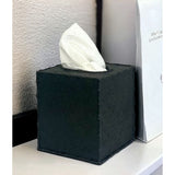 Flair Gifts Square Tissue Box Black Weave | Minimax