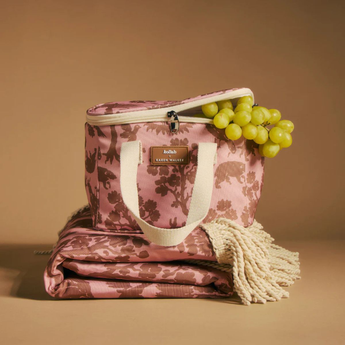 Kollab x Karen Walker Fringed Picnic Mat Animal Kingdom | Minimax