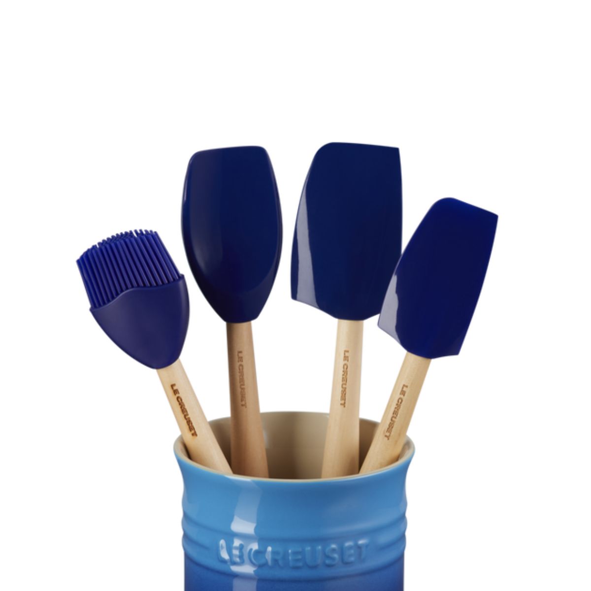 Le Creuset Spatula Set with Crock Azure (5 Piece) | Minimax