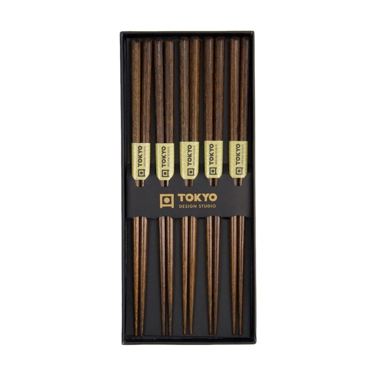 Tokyo Design Chopstick Dark Brown 5-Piece Set | Minimax