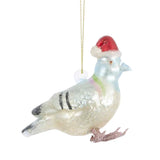 Florabelle Pigeon Santa Hat Hanging Decoration 10cm | Minimax