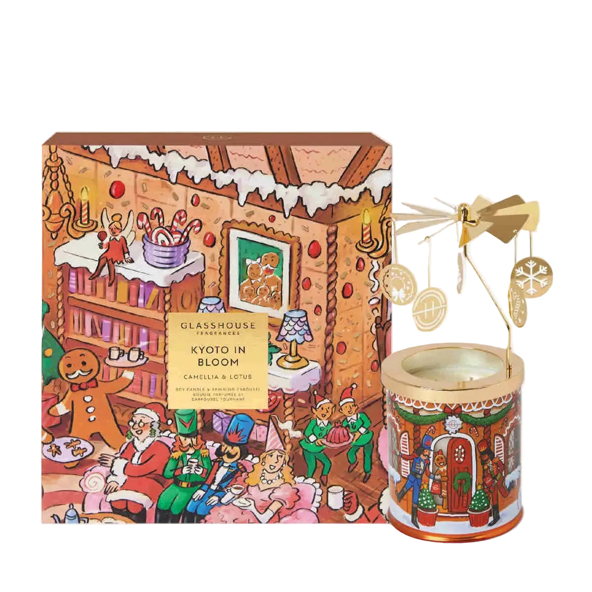 Glasshouse Fragrances Kyoto In Bloom & Spinning Carousel Candle 380g