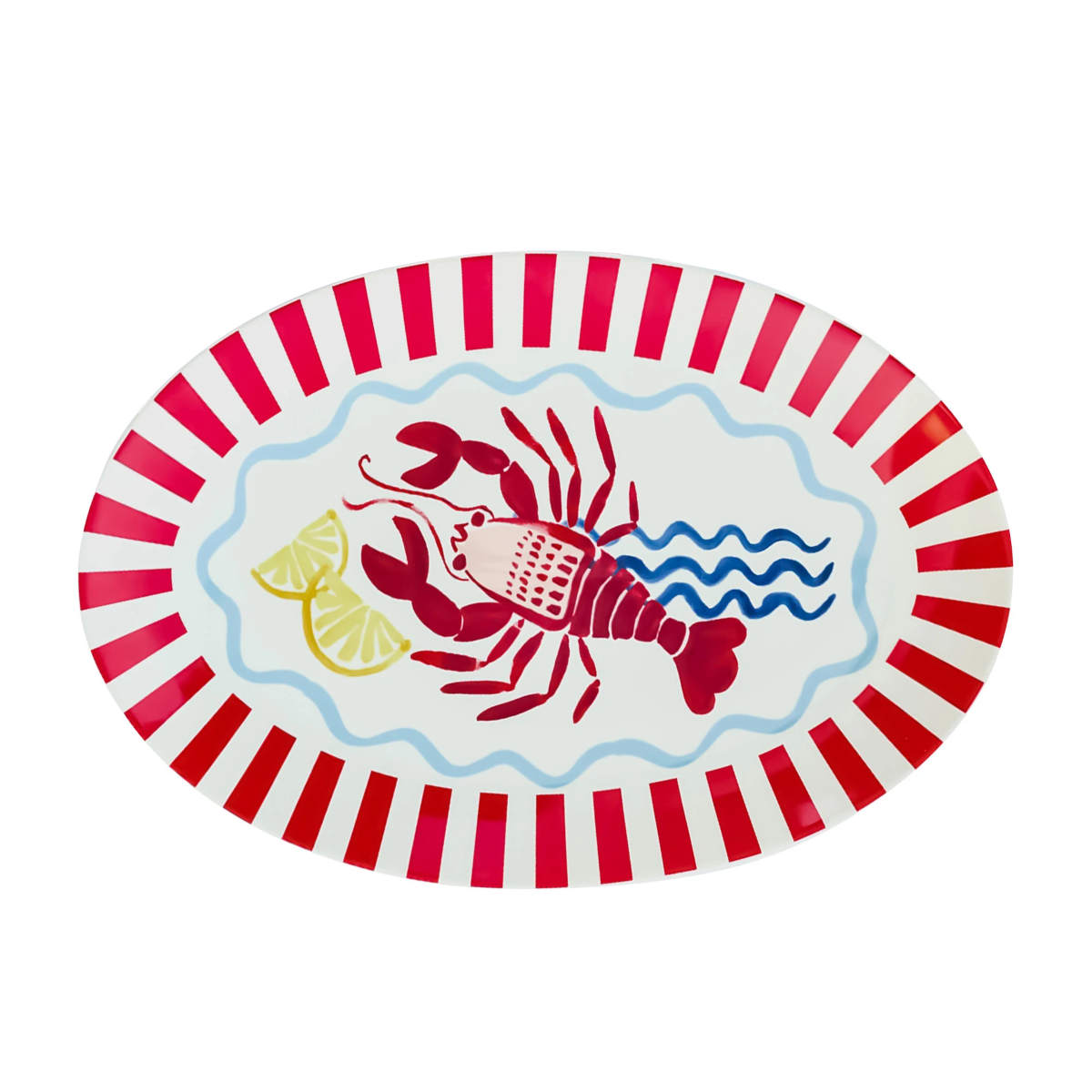 Porto Nautilus Oval Serving Platter Lobster 32x20cm