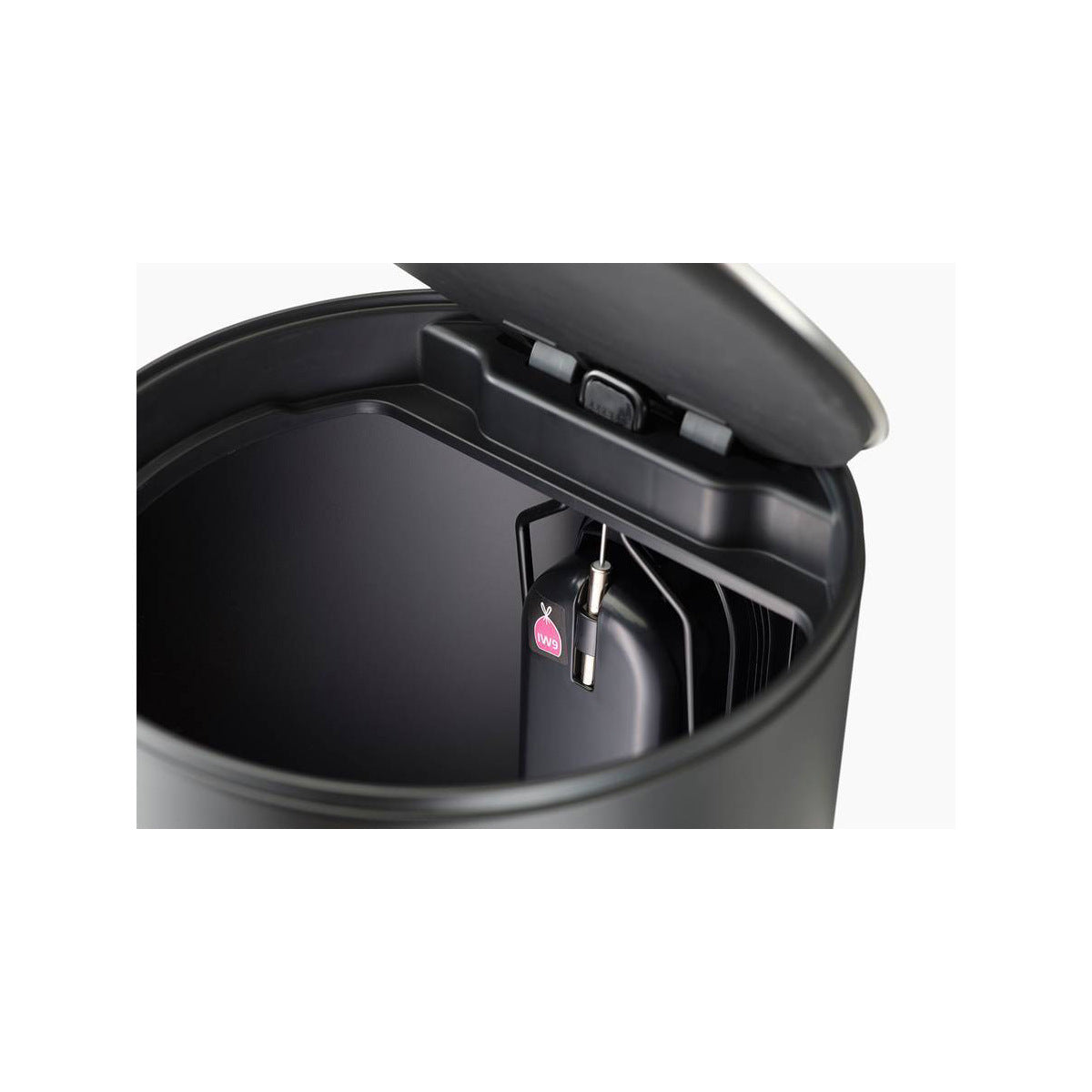 Joseph Joseph Arc Easy-Push Pedal Bin Matt Black 10L | Minimax