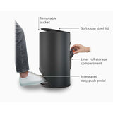 Joseph Joseph Arc Easy-Push Pedal Bin Matt Black 10L | Minimax