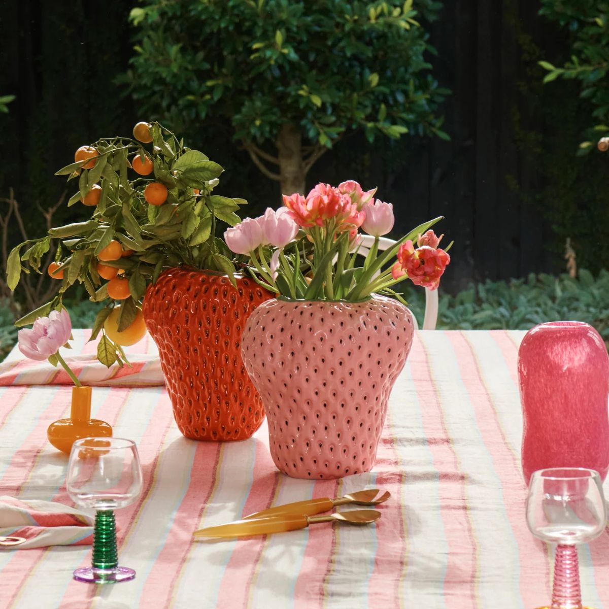 Kip&Co Pineberry Vase Pink 25cm