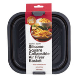 Daily Bake Silicone Square Collapsible Air Fryer Basket Charcoal 22cm | Minimax