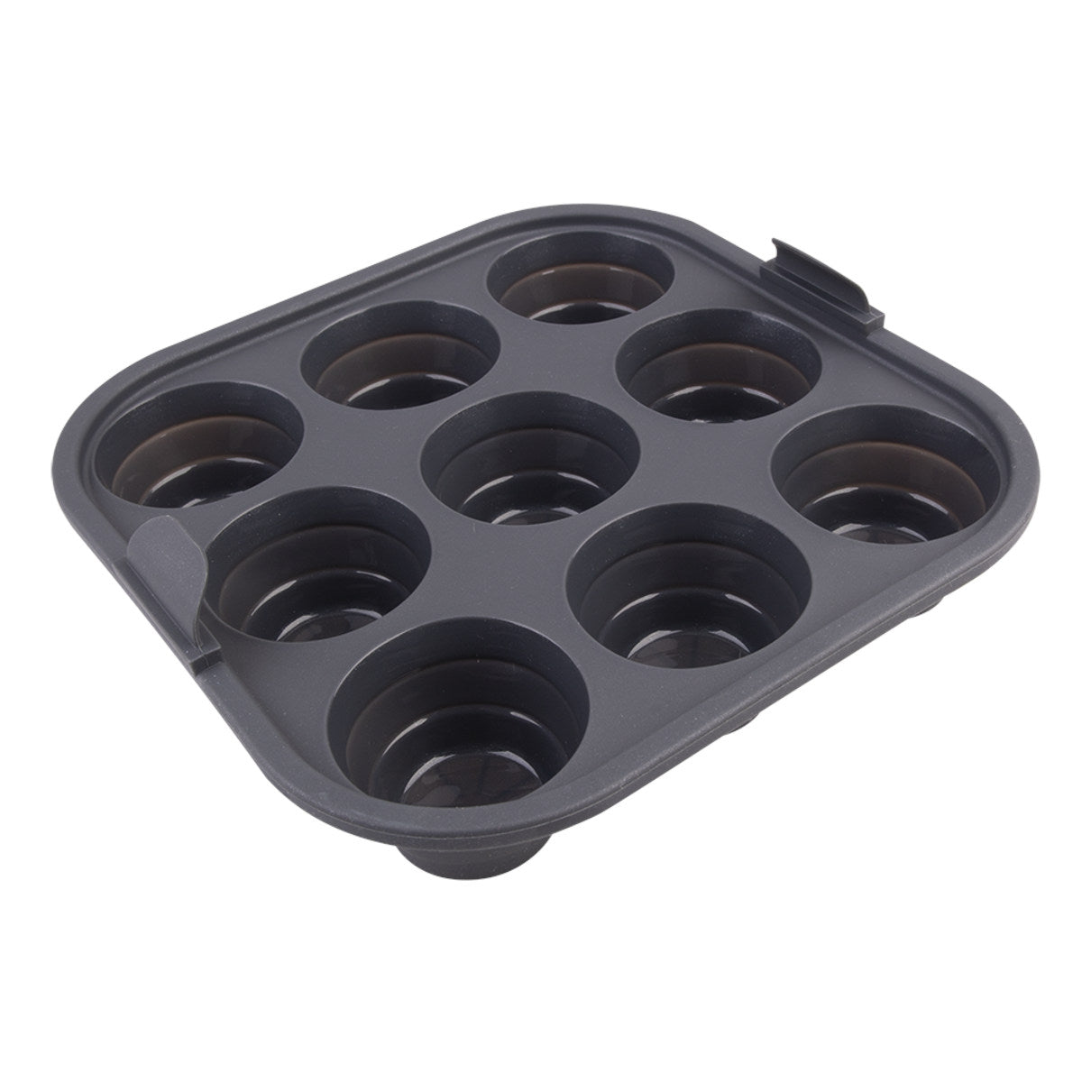Daily Bake Silicone Round Air Fryer Cup Muffin Pan Charcoal 22cm