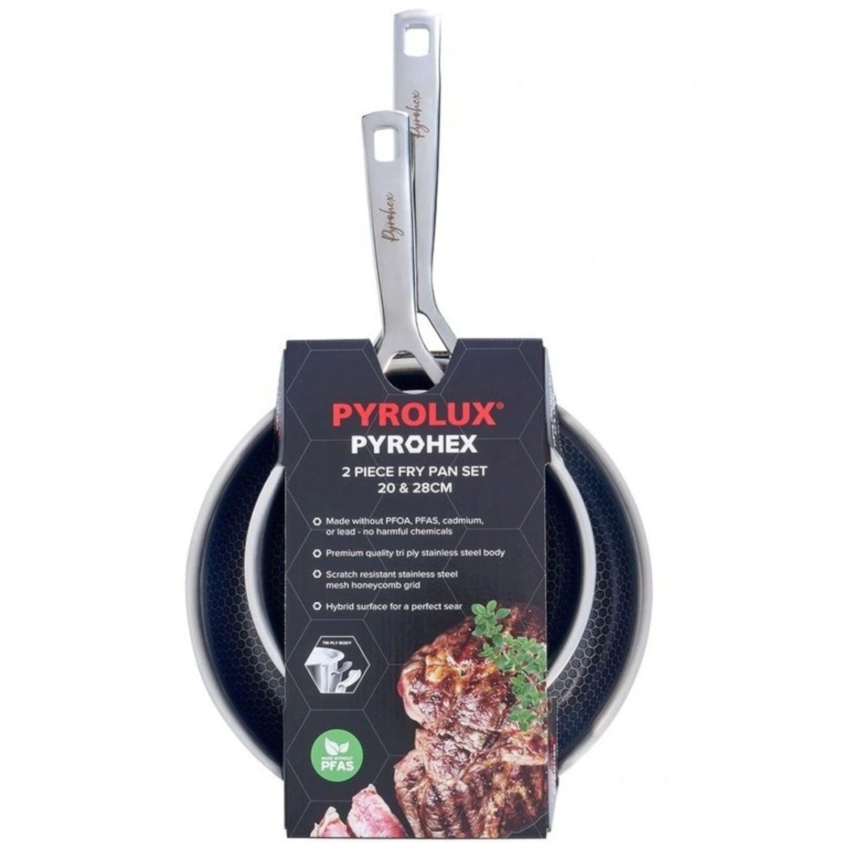 Pyrolux Pyrohex Fry Pan 20cm/28cm (Set of 2) | Minimax