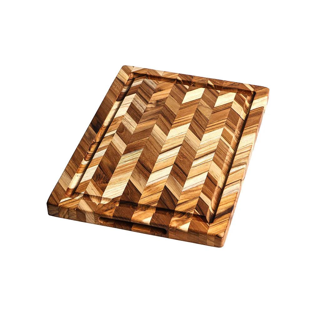 Teakhaus Herringbone Chopping Board Medium Thickness 46 x 36cm | Minimax
