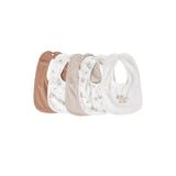 Little Linen Bushland Bear Baby Jersey Bib (Pack of 5) | Minimax