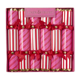 Vixen & Velvet Carnival Stripe Cracker Red/Pink Set of 6 | Minimax