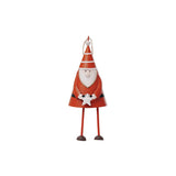 Noel Santa With Star Metal Hanging Decoration Red 17cm