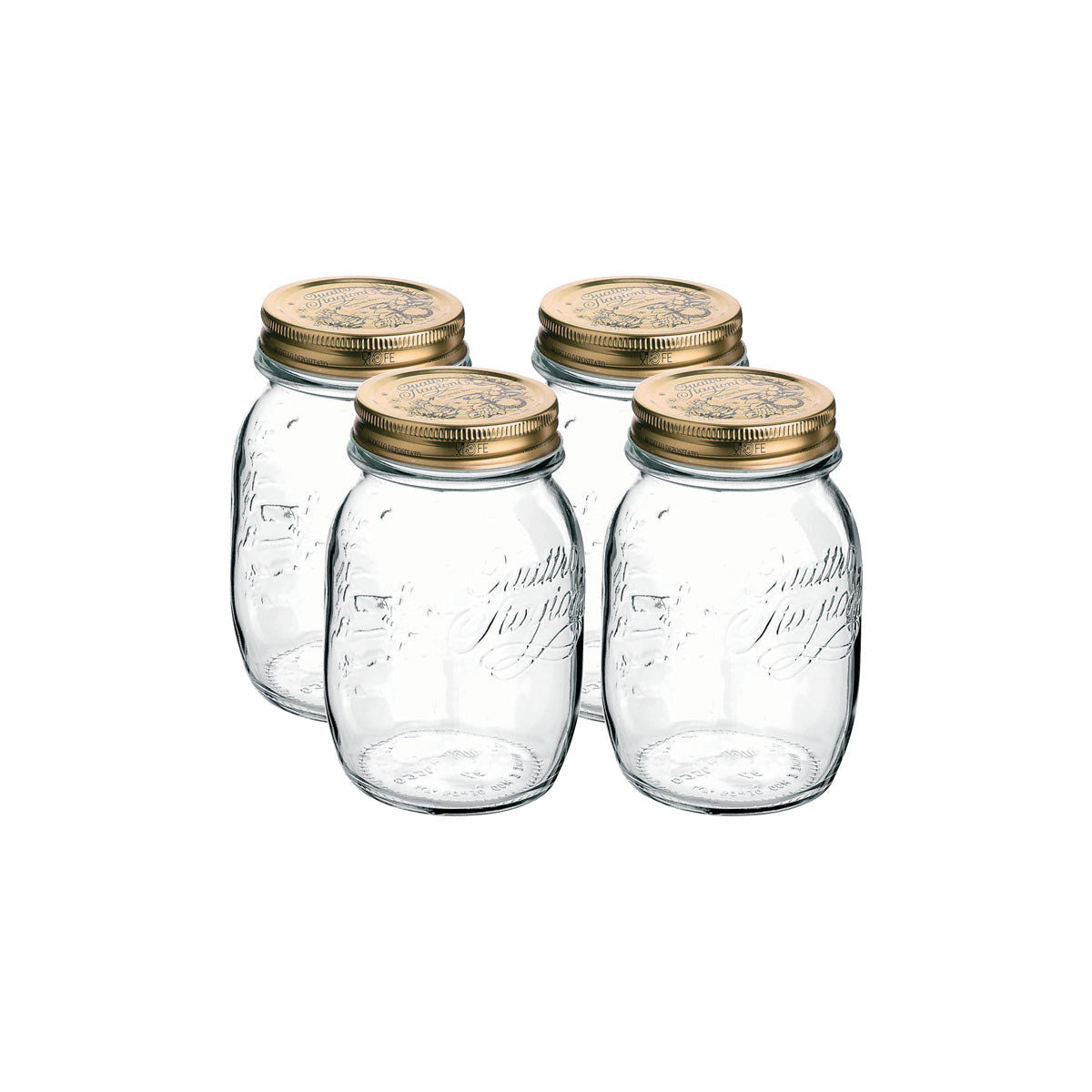 Bormioli Rocco Quattro Stagioni Jar with Lid 500ml 4 Piece Set  | Minimax