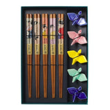 Tokyo Design Crane Chopsticks w/ Rest 10 piece | Minimax