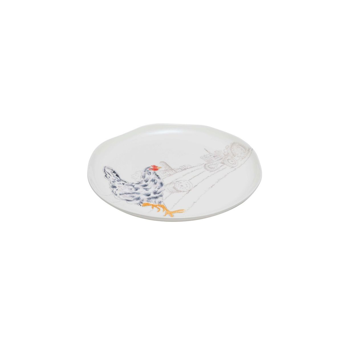 Ceramiche Fabbro Hen Tractor Platter 36cm