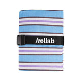 Kollab Picnic Mat Chocolate Blue Stripe 2mx2m | Minimax - folded