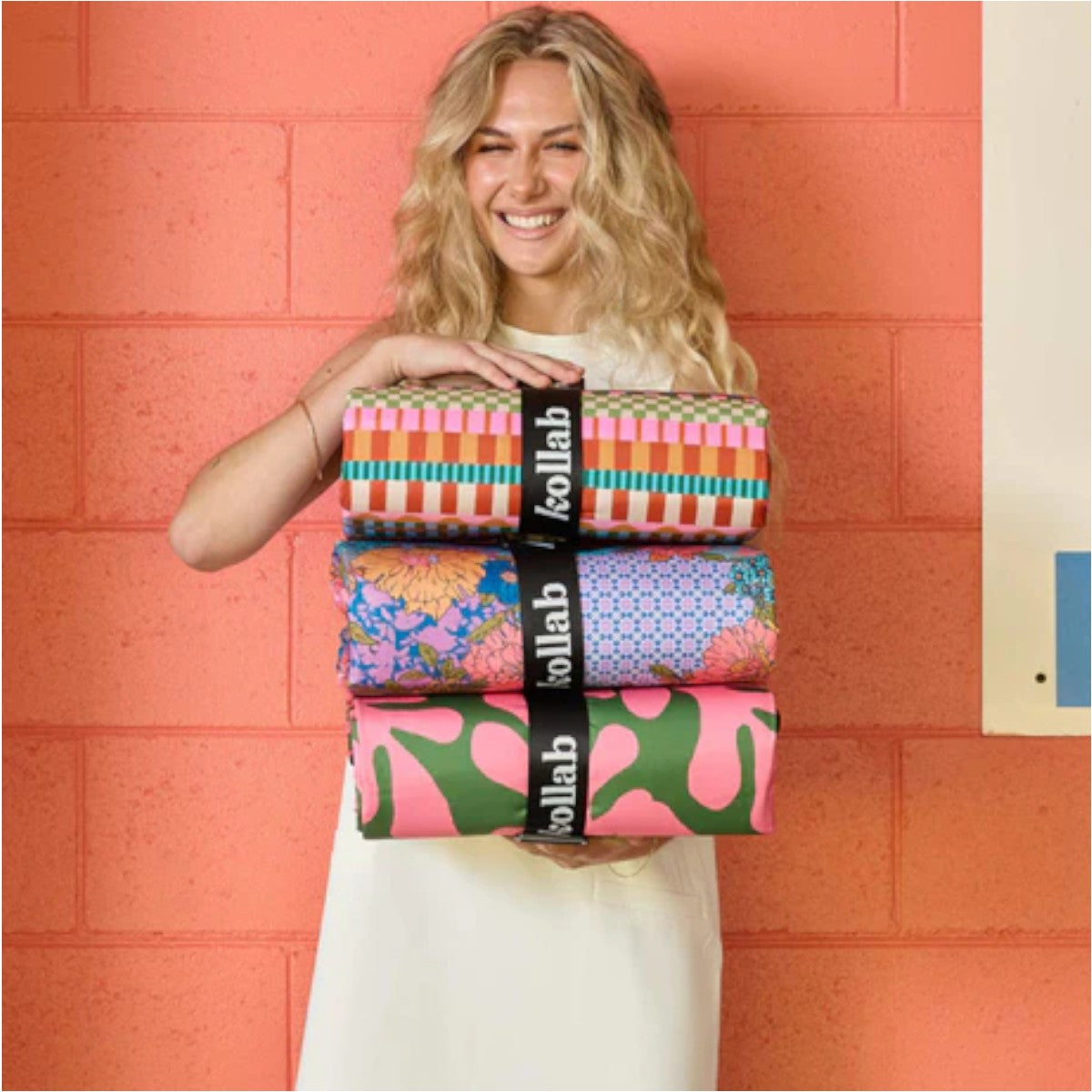 Kollab Picnic Mat Bethany 2mx2m | Minimax - folded with a woman holding