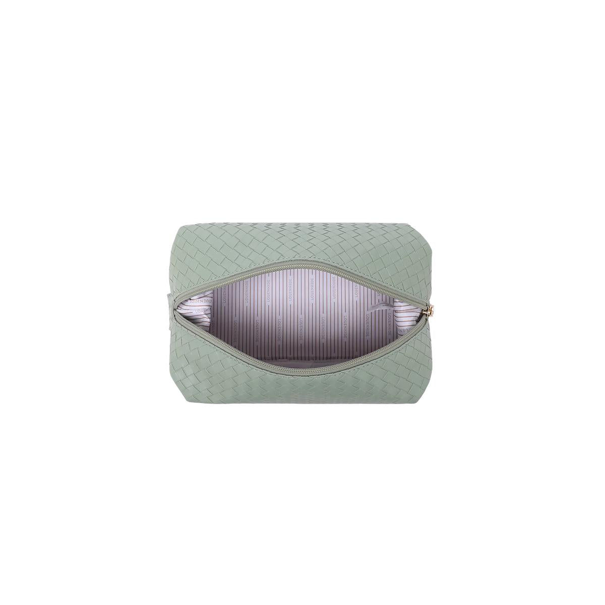 Louenhide Lucinda Woven Cosmetic Case Sage Green | Minimax