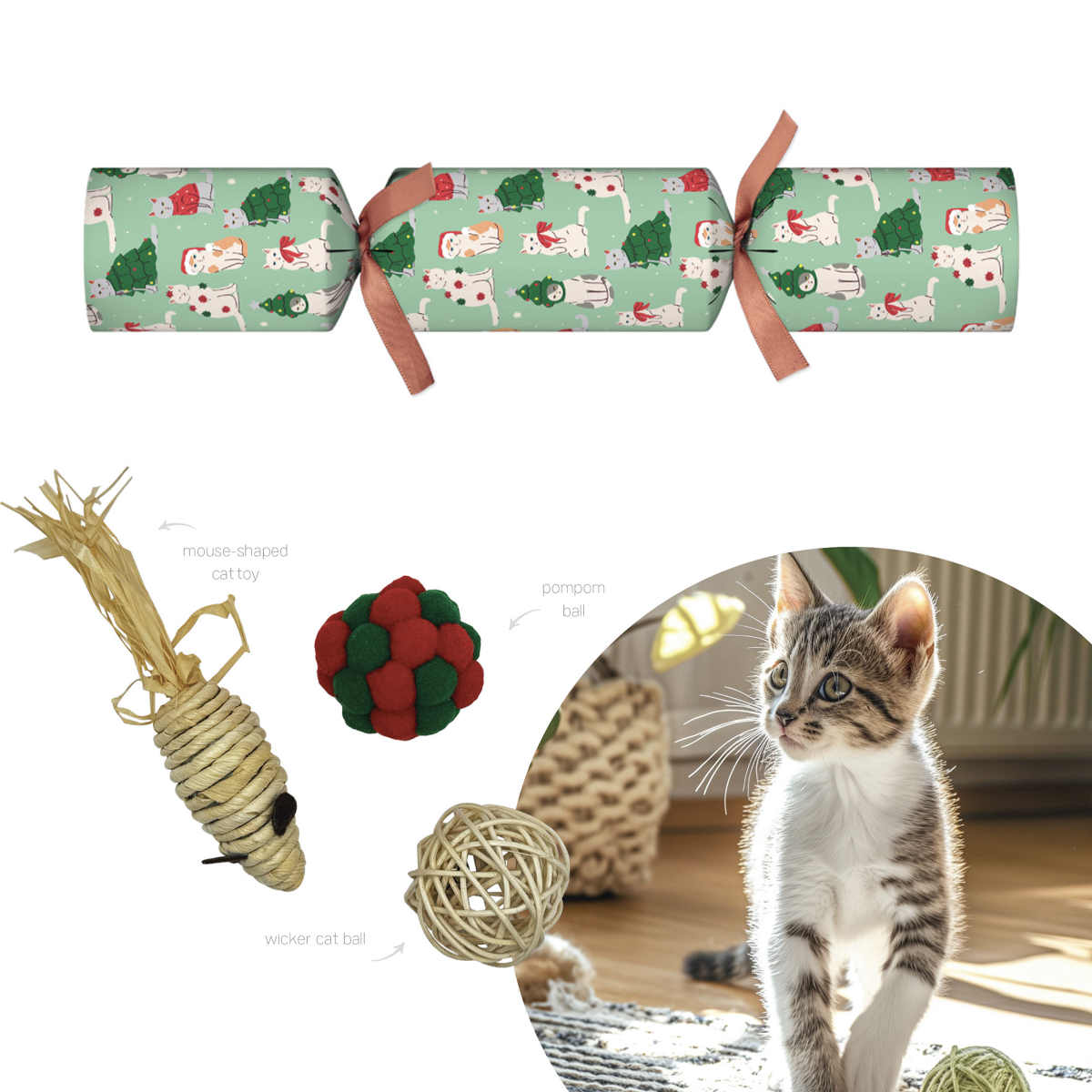 Mistletoe & Merry Pets Cats Cracker 35cm | Minimax