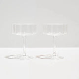 Fazeek Wave Coupe Clear 250ml Set of 2