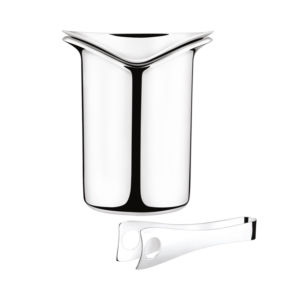 Georg Jensen Stainless Steel Wine & Bar Ice Bucket with Tongs