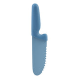 Appetito Kid's Safety Knife with Non-Stick Serrated Blade Blue